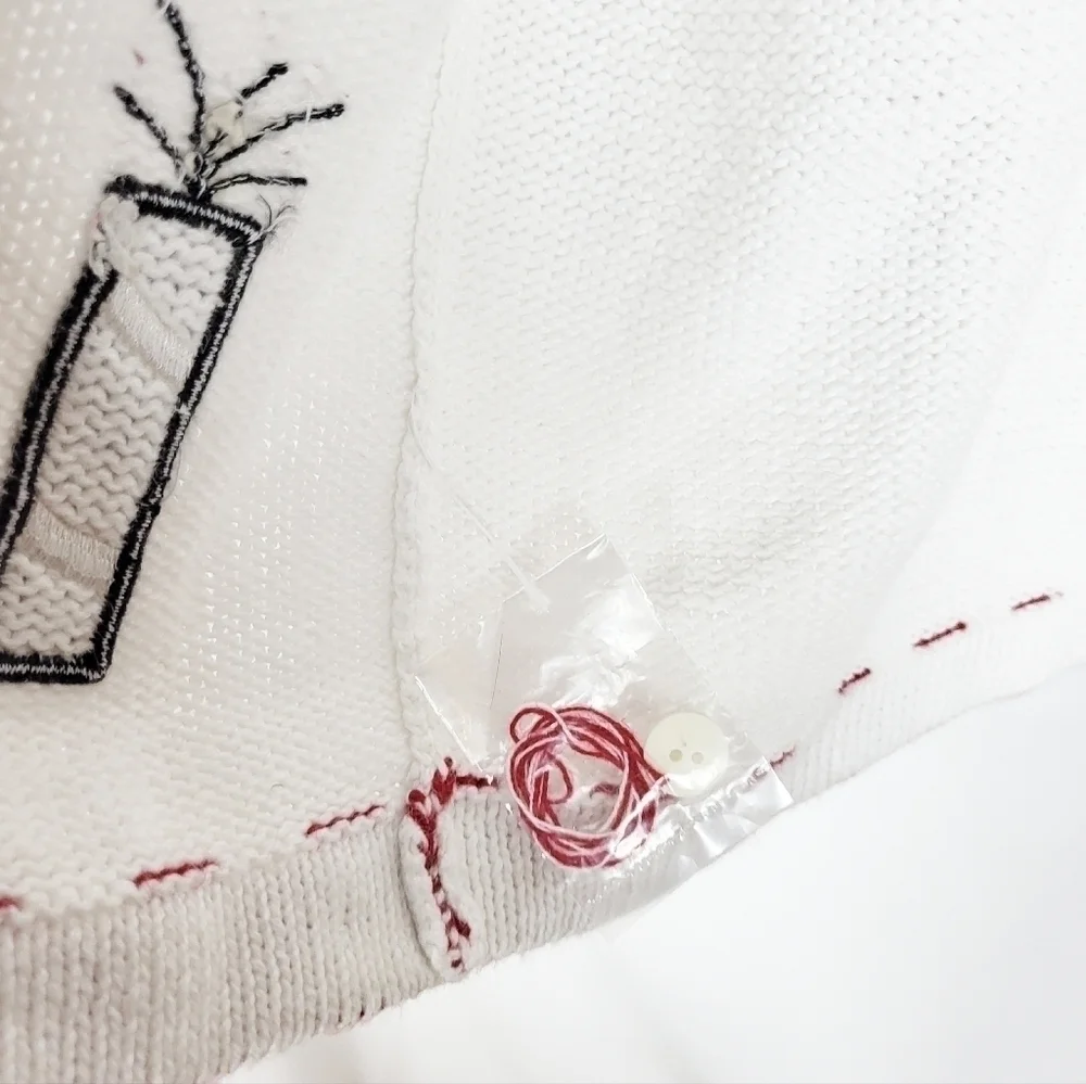 NWOT VTG Quacker Factory embroidered beaded patriotic cardigan sweater America - Picture 9 of 9